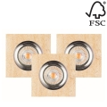 LOT 3x Spot encastrable LED VITAR 1xGU10/5W/230V grès - certifié FSC