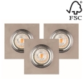 LOT 3x Suspension LED VITAR 1xGU10/5W/230V béton - certifié FSC