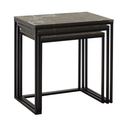 LOT 3x Table basse noir