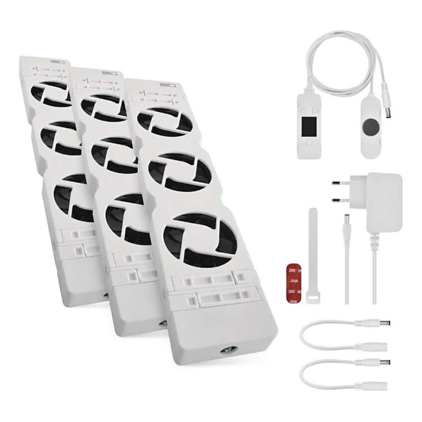 LOT 3x Ventilateur de radiateur 5/230V blanc