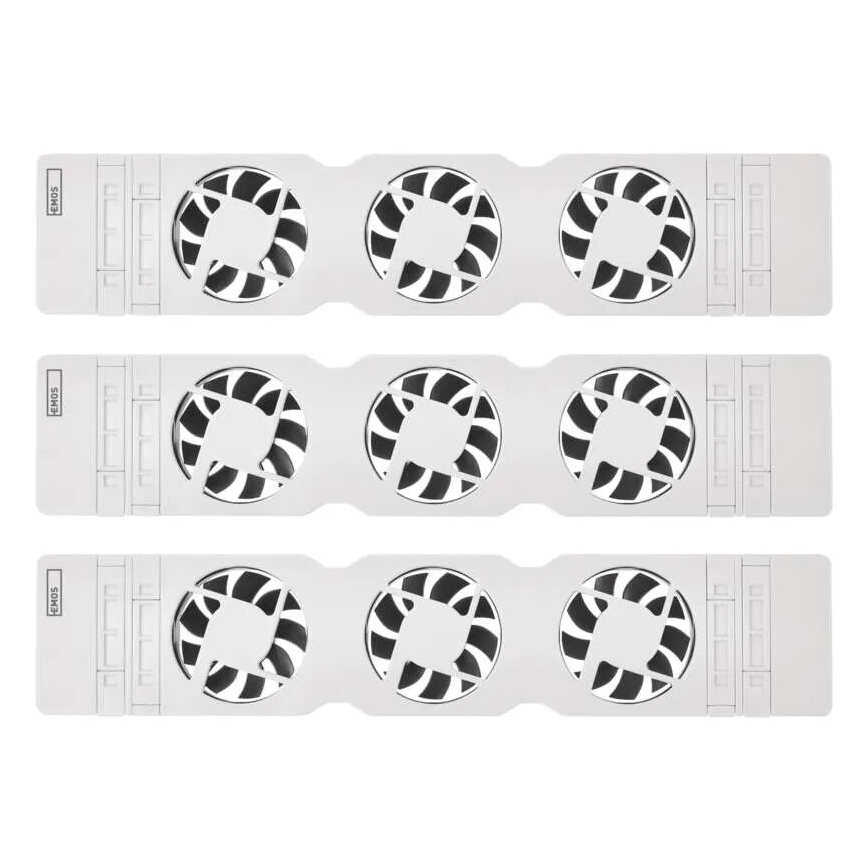 LOT 3x Ventilateur de radiateur 5/230V blanc
