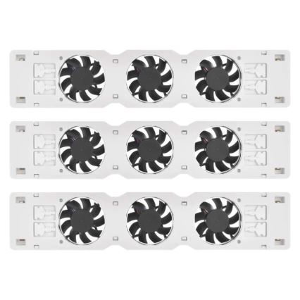 LOT 3x Ventilateur de radiateur 5/230V blanc