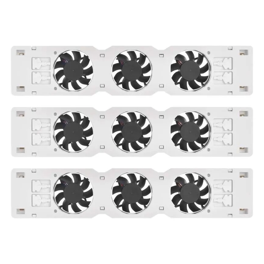 LOT 3x Ventilateur de radiateur 5/230V blanc