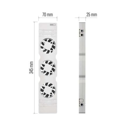 LOT 3x Ventilateur de radiateur 5/230V blanc