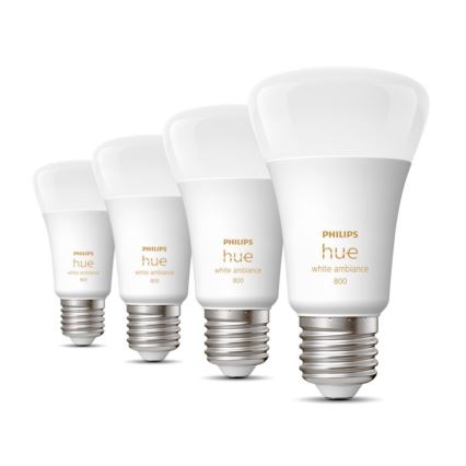 LOT 4x Ampoule à intensité variable LED  Philips Hue WHITE AMBIANCE E27/6W/230V 2200-6500K