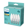 LOT 4x Ampoule LED Philips B35 E14/5W/230V 2700K