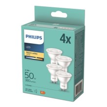 LOT 4x ampoule LED Philips GU10/4,7W/230V 2700K