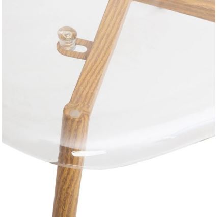 LOT 4x Chaise de repas TAHO marron/transparent