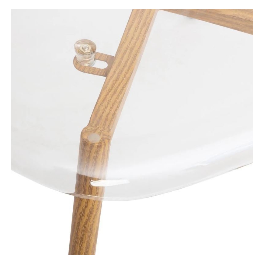 LOT 4x Chaise de repas TAHO marron/transparent