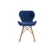 LOT 4x Chaise de repas TRIGO 74x48 cm bleu foncé/hêtre