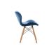 LOT 4x Chaise de repas TRIGO 74x48 cm bleu foncé/hêtre