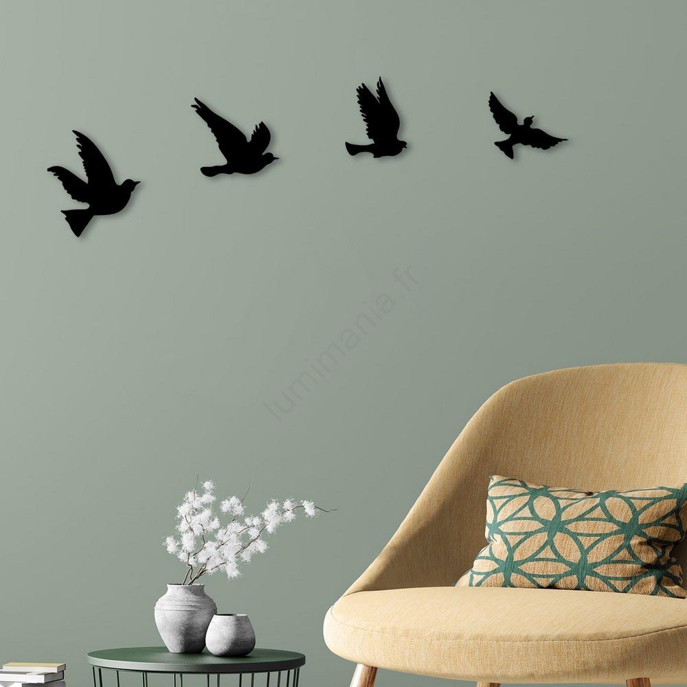 Décoration Murale Oiseaux Géométriques Origami BESPORTBLE | Ornement En Papier Pour Chambre, Salon, 29.7x21 Cm