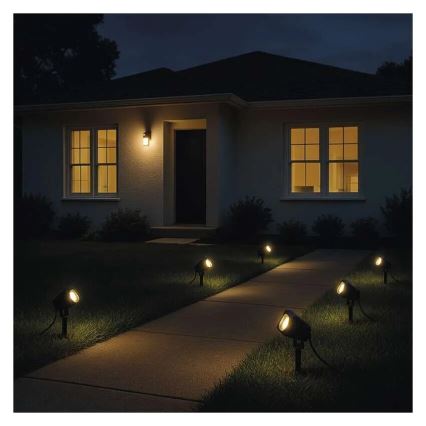 LOT 4x Lampe d'extérieur RGBIC à intensité variable LED/7W/230V 3000-6500K IP65 Wi-Fi Tuya