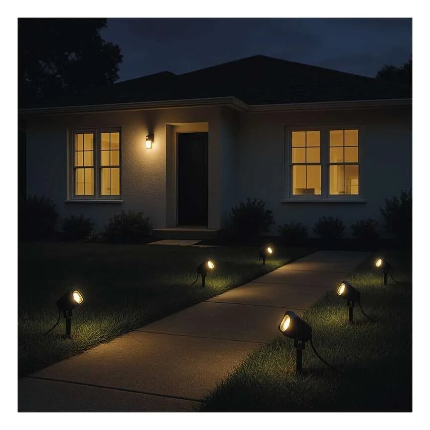 LOT 4x Lampe d'extérieur RGBIC à intensité variable LED/7W/230V 3000-6500K IP65 Wi-Fi Tuya