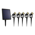 LOT 5x Lampe extérieure avec panneau solaire LED/4000 mAh IP44