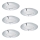 LOT 5x Luminaire LED encastrable à intensité variable 1xLED/4,5W/230V chrome brillant