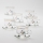 Lot 6x tasse en verre avec une soucoupe transparent bouquet no. 5