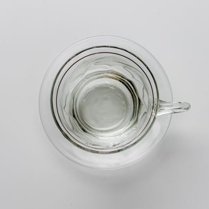 Lot 6x tasse en verre avec une soucoupe transparent bouquet n° 3
