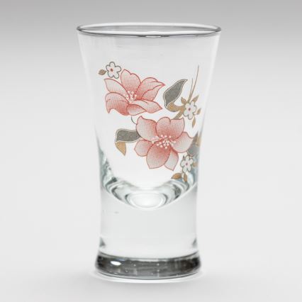 Lot 6x verre à liqueur avec un motif de bouquet n° 2