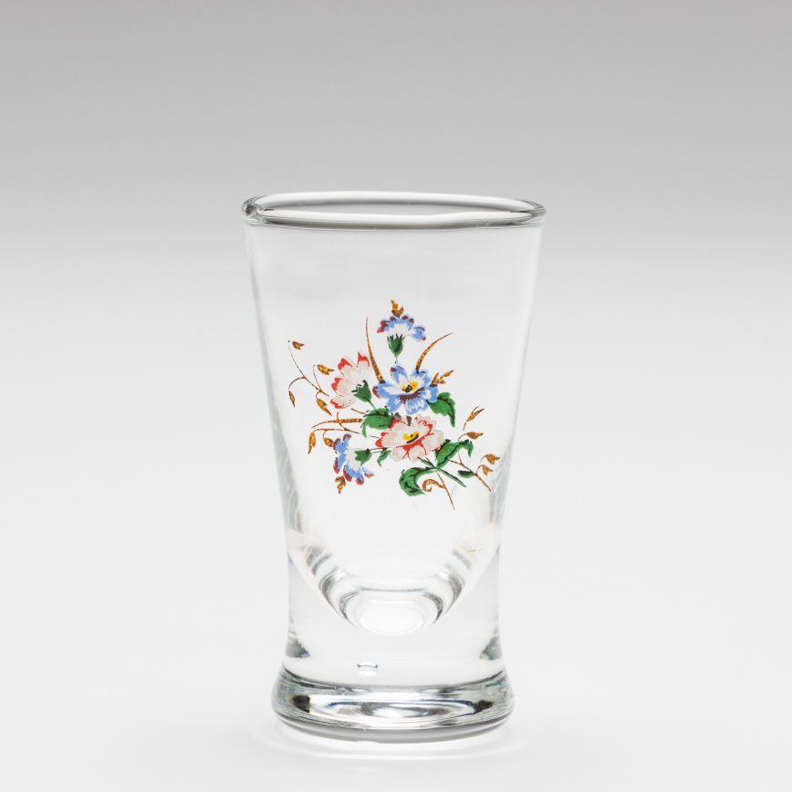 Lot 6x verre à liqueur avec un motif de bouquet n° 3