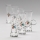 Lot 6x verre à liqueur avec une poignée transparent avec un motif de bouquet n° 5