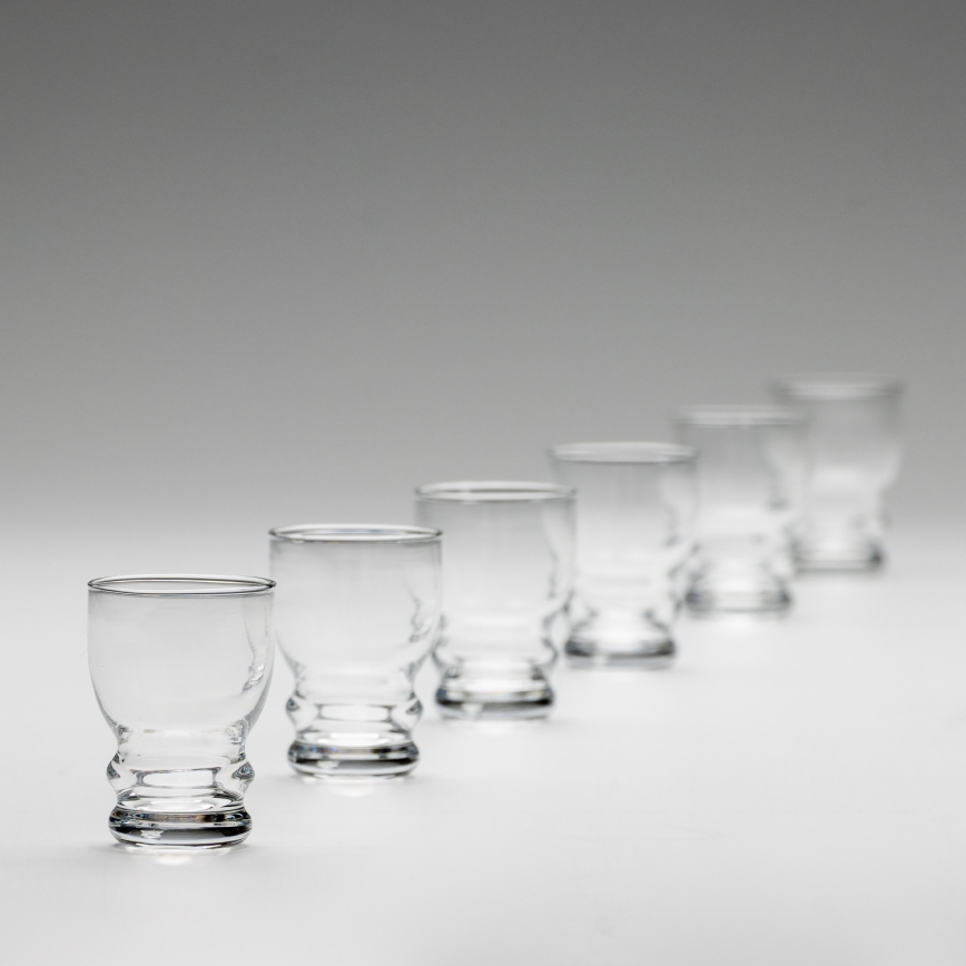 Lot 6x verre à liqueur transparent