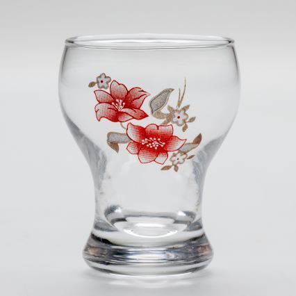Lot 6x verre à liqueur transparent - modèle de fleur n° 2