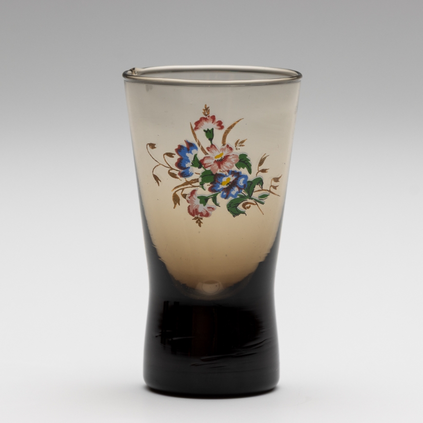 Lot 6x verre à shot fumé avec un motif de bouquet n° 2