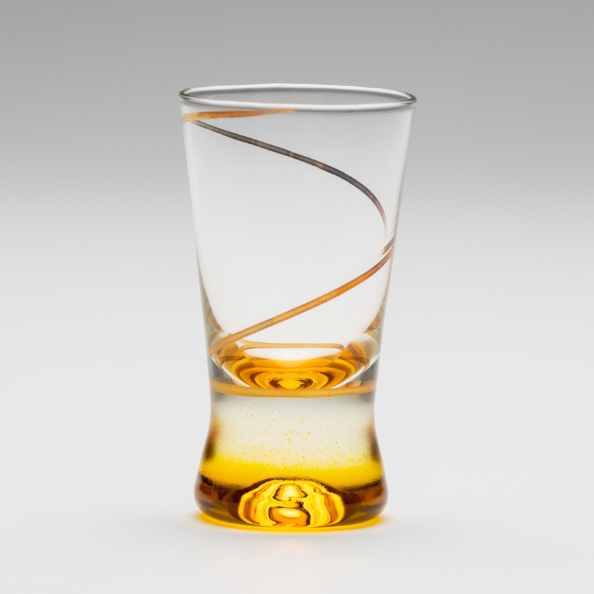 Lot 6x verre à shot 25 mm transparent jaune
