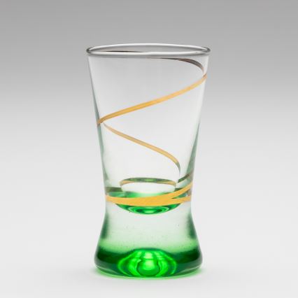 Lot 6x verre à shot 25 mm transparent vert