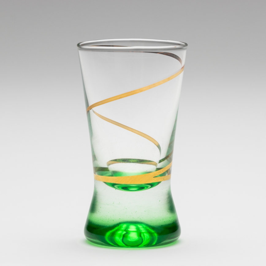 Lot 6x verre à shot 25 mm transparent vert
