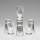 Lot 6x verre à shot transparent avec un motif de bouquet n° 3