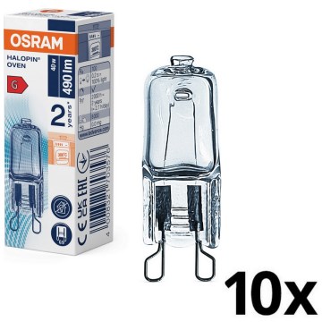 Lot de 10 ampoules halogènes pour four Halopin G9/40W/230V 2700K - Osram