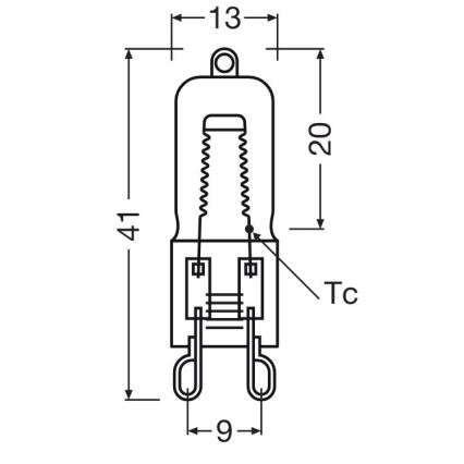 Lot de 10 ampoules halogènes pour four Halopin G9/40W/230V 2700K - Osram