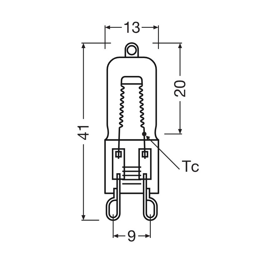 Lot de 10 ampoules halogènes pour four Halopin G9/40W/230V 2700K - Osram
