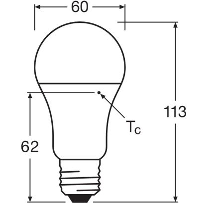 Lot de 10 ampoules LED CLASSIC A75 E27/10W/230V 2700K - Osram