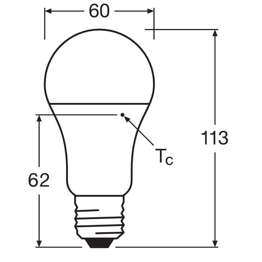 LOT DE 10 ampoules LED CLASSIC A75 E27/10W/230V 4000K - Osram