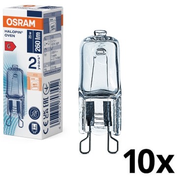 Lot de 10 ampoules pour four HALOPIN G9/25W/230V 2700K - Osram
