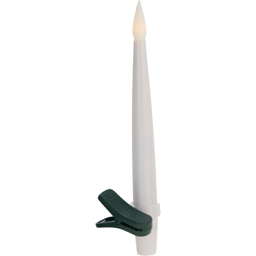 Lot de 10 bougies LED dimmables pour décoration de Noël, 15 cm, blanc chaud, alimentées par 1 pile AAA + télécommande