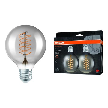 Lot de 2 ampoules LED dimmables à filament vintage E27/7,8W/230V 1800K - Osram