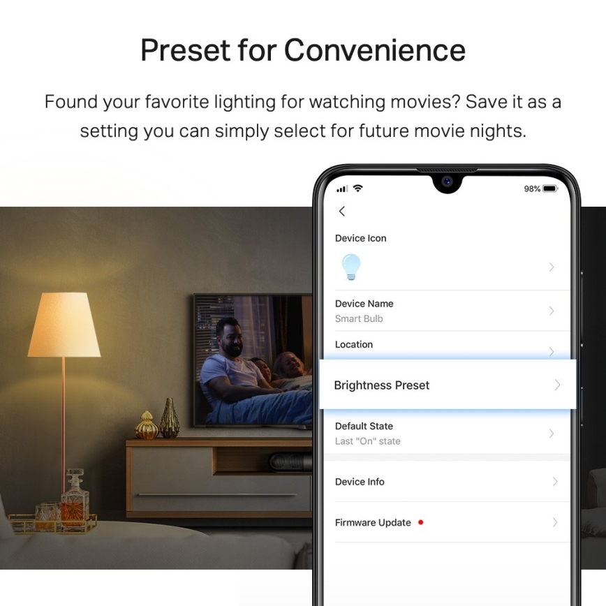 Lot de 2 ampoules LED dimmables A60 E27/8,7W/230V 2700K Wi‑Fi - TP-Link