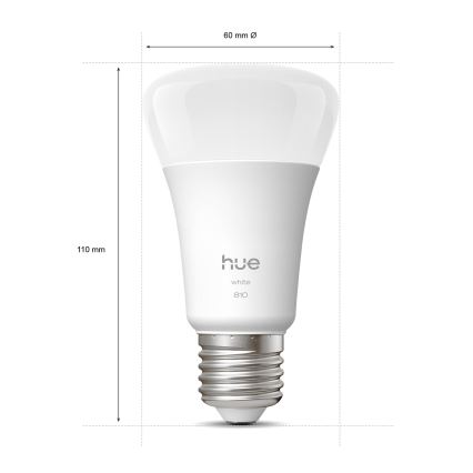 Lot de 2 ampoules LED dimmables Philips Hue White E27 7W 230V 2700K