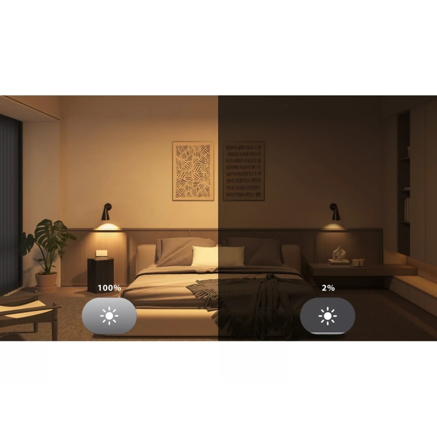 Lot de 2 ampoules LED dimmables Philips Hue WHITE E27/9,5W/230V 2700K
