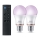 Lot de 2 ampoules LED RGB dimmables Philips SMART A60 E27/8,5W/230V 2200-6500K + télécommande