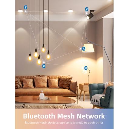 Lot de 2 ampoules LED RGBW dimmables MESH GU10/6,5W/230V 2700-6500K Wi-Fi - Aigostar