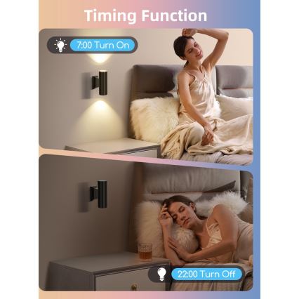 Lot de 2 ampoules LED RGBW dimmables MESH GU10/6,5W/230V 2700-6500K Wi-Fi - Aigostar