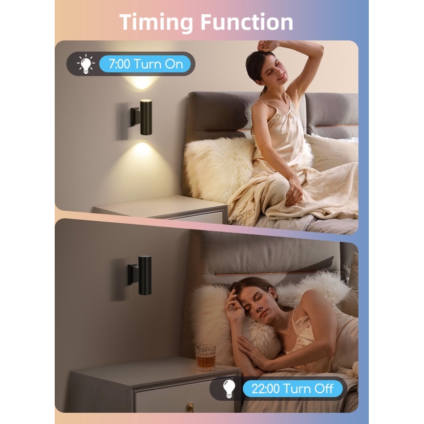 Lot de 2 ampoules LED RGBW dimmables MESH GU10/6,5W/230V 2700-6500K Wi-Fi - Aigostar