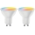 Lot de 2 ampoules LED RGBW dimmables MESH GU10/6,5W/230V 2700-6500K Wi-Fi - Aigostar