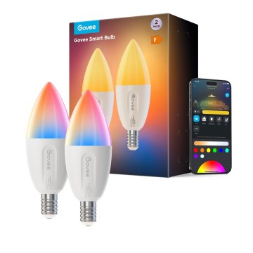 Lot de 2 ampoules LED RGBWW dimmables MATTER E14/5W/230V 2700-6500K Wi-Fi - Govee