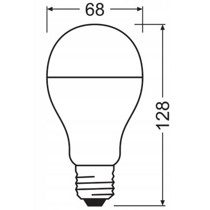 Lot de 2 ampoules LED VALUE CLASSIC E27/19W/230V 2700K - Osram